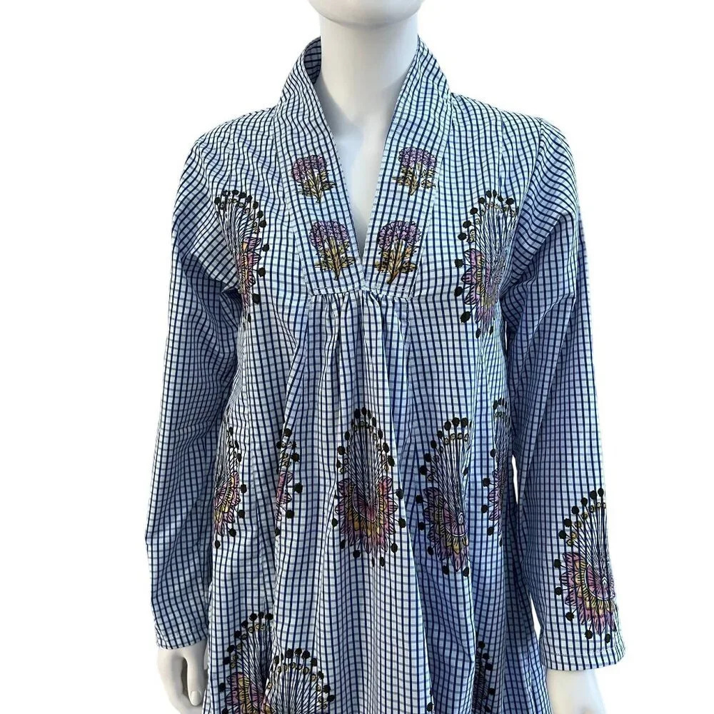 Cotton Hand Block Print Floral Dress - Picture 3 of 13